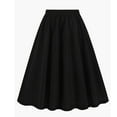 thumbnail image 7 of Diufon Elegant High Waist Skirt for Women Vintage Button A Line Tunic Skirts Ladies Business Pleated Dress, 7 of 7