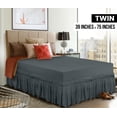 thumbnail image 2 of Skirt Utopia Bedding elástico de microfibra doble gris, 2 of 6