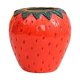 thumbnail image 1 of Jarrones Matsuzay Maceta de cerámica forma de fresa Rojo medio, 1 of 6