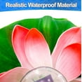 thumbnail image 4 of Solar Floating Lotus Flower Pool LED Lights - w/ Crysal Relfecting Anchor, Color Changing, Waterproof Pond Lily Pad Light Decor with Automatic Lights & Solar Panel - 1PC, Red, 4 of 11