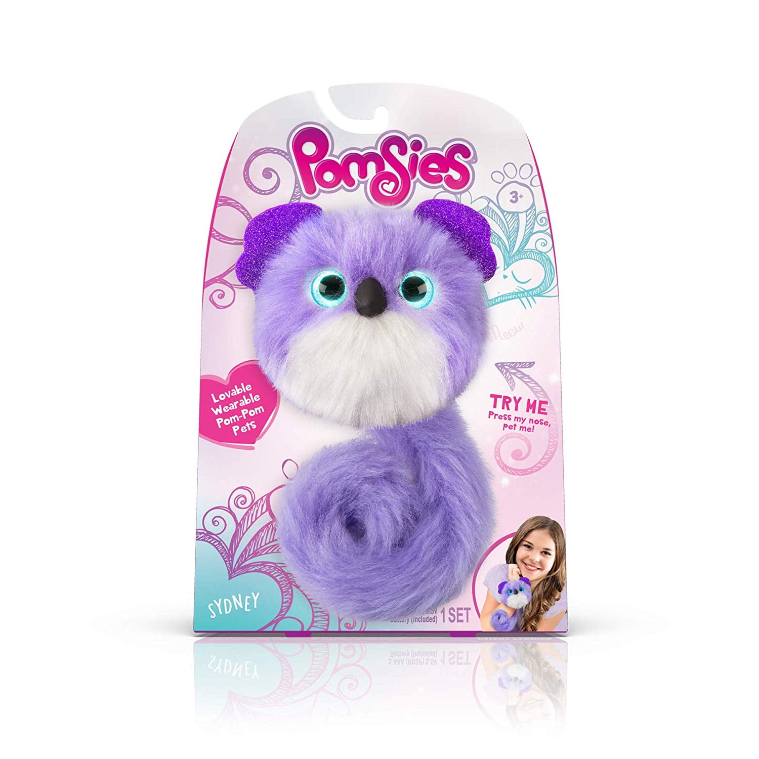 Pomsies 1880 Snowball Plush Interactive Toys One Size White for sale online 