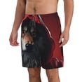 thumbnail image 2 of KLL Mysterious Hooded Wolf Men's Casual Summer Beach Shorts Hawaiian Shorts with Pockets-Small, 2 of 5