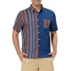 thumbnail image 1 of CAMISAS DE HOMBRE CORTAS DE VERANO DE ALGODÓN PATCHWORK CON BOTONES M AZUL MARINO MARRÓN, 1 of 6