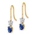 thumbnail image 2 of Primal Gold 14 Karat Two-tone Diamond and Sapphire Earrings, 2 of 4