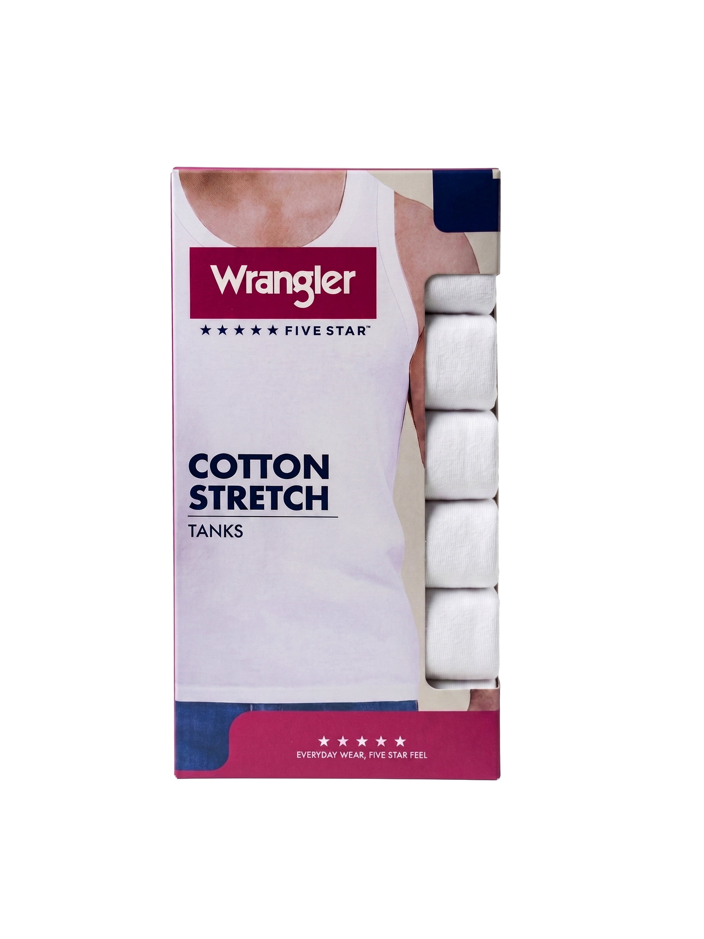 Wrangler Men's Comfort Cotton Tank, 6 Pack