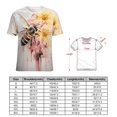 thumbnail image 2 of Bee And Flowers T-Shirts Casual T-Shirt Short Sleeve Women Trendy Tshirt Beach Custom Tops, 2 of 5