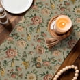 thumbnail image 2 of Vintage Spring Floral Cotton Linen Table Runner for Dining Kitchen, Farmhouse Flowers Green Vintage Wedding Outdoor Party Tablerunners Decoration, Dresser Scarf Coffee Tablecloth Runners 13x36 Inches, 2 of 9