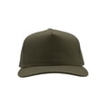 thumbnail image 2 of Top Headwear Mens Cotton Twill Trucker Hat - 5 Panel Snapback Cap, Olive, 2 of 4