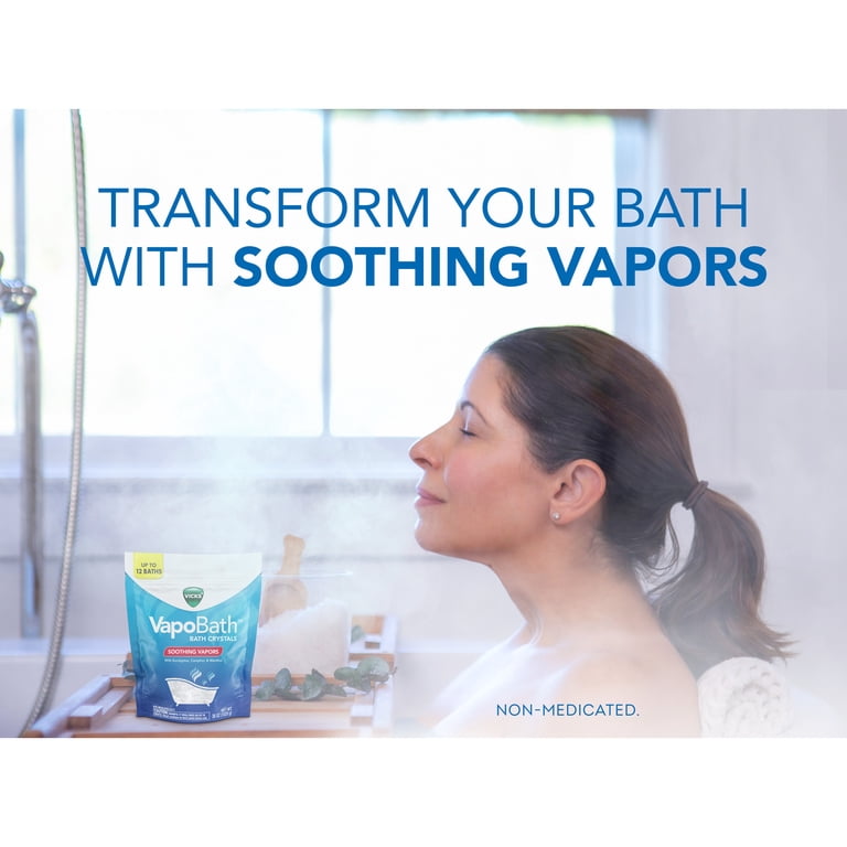 Vicks, Bath Crystals, 36 oz, Soothing Bath Solution with Vicks