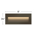 thumbnail image 4 of Hinkley Lighting 1565 Taper 12V 2.5W 8" Wide Led Step Light - Matte Black Stainless, 4 of 5