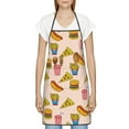 thumbnail image 3 of Gaeub Hamburger Pizza Coke Kitchen Cooking Aprons Adjustable Bib Apron Waterdrop and Oil Resistant Kitchen Chef Apron for Women Men, 3 of 7