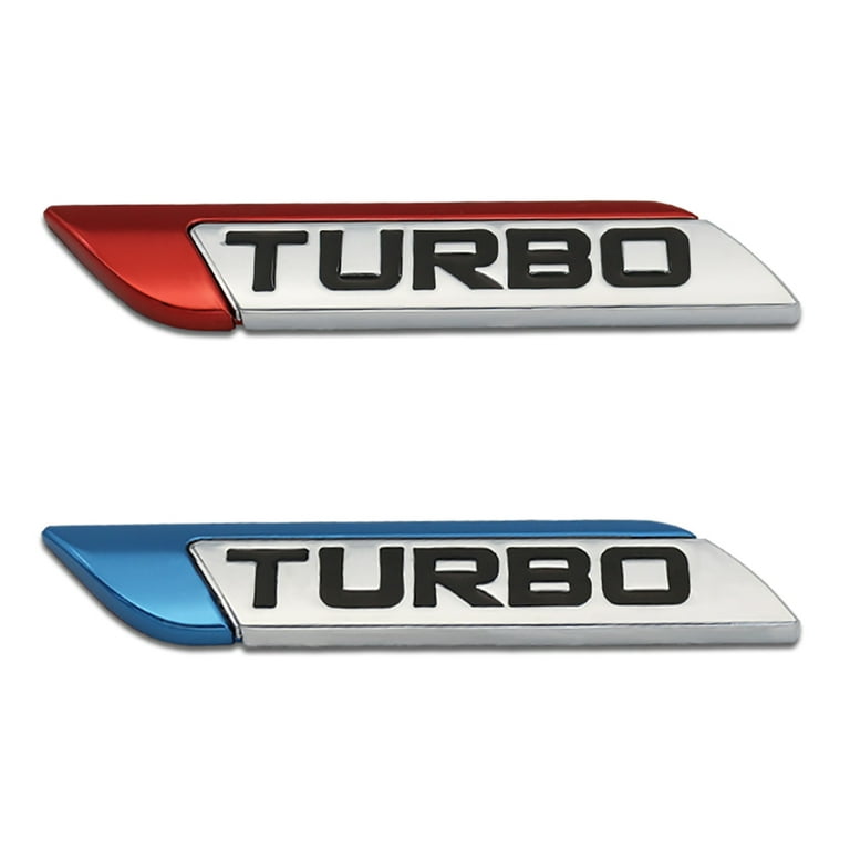 3D Turbo Letter Emblem Badge Logo Metal Sticker Decal Car Trunk Fender Body Cr E - Foto 7