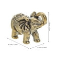 thumbnail image 3 of CIMAXIC Golden Brass Elephant Ornament, Vintage Design for Living Room and Study Decor, 3 of 7