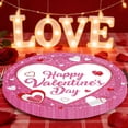 thumbnail image 4 of Uklsqma Disposable Valentine’S Day Party Tableware Set | Pink Glitter Heart Paper Plates Cups Tissues | 7-In & 9-In Sizes | Romantic Festive Dinnerware for February 14 Celebrations, 4 of 6
