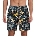 thumbnail image 2 of Picia Flowers Butterfly pattern Mens Swim Trunks with Compression Liner Stretch Beach Shorts Quick Dry with Zipper Pockets No-Chafing Board Shorts-XX-Large, 2 of 9