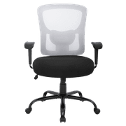 LCH 22.7 in Manager's Chair with Adjustable Height & Swivel, 400 lb. Capacity, White