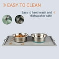 thumbnail image 6 of PEGGY11 Deep Stainless Steel Dog Bowl, Set of 2, Silicone Base, Rust Resistant, Food Grade, BPA Free, No Noise Pet Bowl for Dogs, Each Holds 8 Cups, 6 of 8