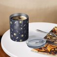 thumbnail image 3 of 12oz Coffee Tumblers Dark Blue Moon Pattern Stainless Steel Vacuum Insulated Travel Tumbler Coffee Cups Mug with Lid and Straw with Cleaning Brush for Cold & Hot Drinks, 3 of 5