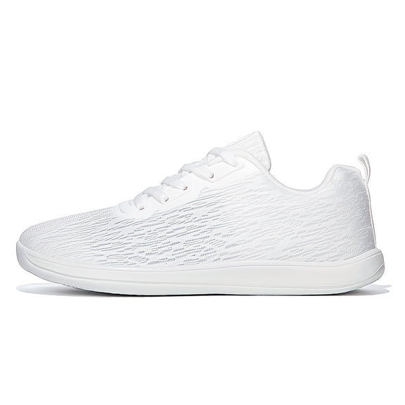 S-Men'S Breathable Mesh Sneakers - Lightweight, Non-Slip Running Shoes Casual Sneakers | Stylish Mesh Shoes | Durable Rubb with Anti-Odor Technology, White Low-Top Design for Casual and Athletic We K