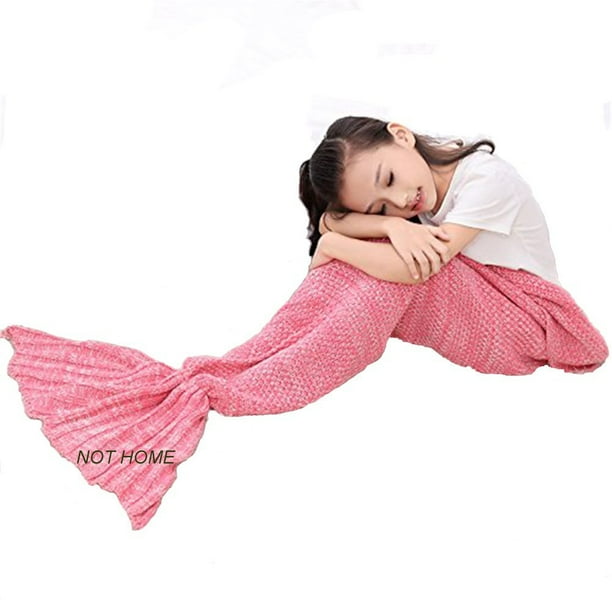 Crochet Mermaid Tail Blanket Christmas Handmade Mermaid Knitted Blanket For Kids Girls And Adults Summer Super Soft Sleeping Bags Red Walmart Com Walmart Com
