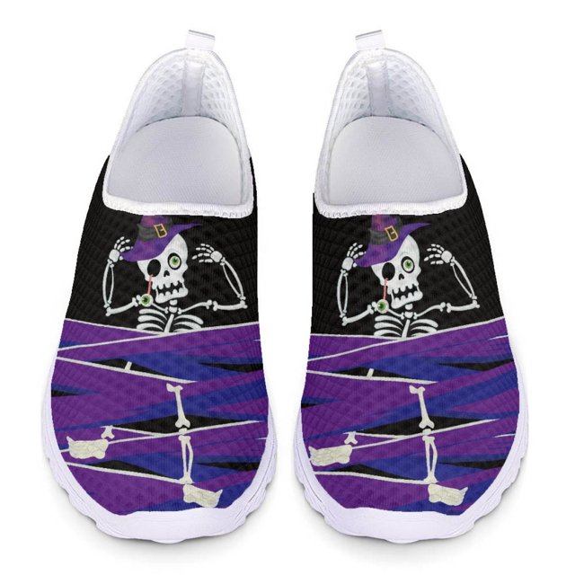 Nuevos zapatos casuales clásicos para mujer, zapatillas de deporte para exteriores de verano y otoño, zapatos de malla ligeros y transpirables, regalos de Halloween