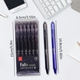 thumbnail image 3 of Dusknt Eraser Pen, Erasable Gel Pens Retractable, 12 Pack 0.5Mm Blue Ink Friction Erasable Pens, Smooth Writing Pens for Sch00l Ofice Journaling, Black, 3 of 9