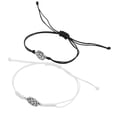 thumbnail image 4 of 2 pulseras con dijes de fútbol, ajustables, con cuentas de balón de fútbol, pulseras de cuerda trenzada para fanáticos del deporte, accesorios de fiesta., 4 of 5