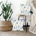 thumbnail image 5 of LALILO Throw Pillow Covers Watercolor Flowers Floral Flower Blue Cushion Cover 18" x 18", 2 Pack, 5 of 6