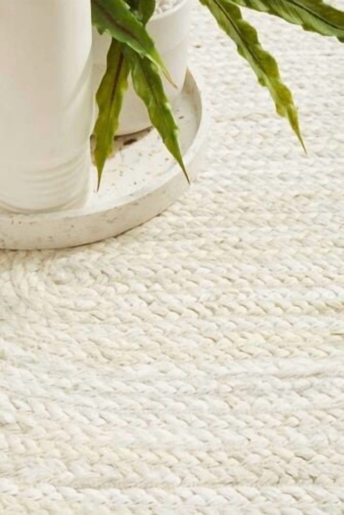 12x15 Ft Off White Jute Area Rug, Hand-Woven, Reversible, Farmhouse Boho Style, Durable & Pet-Friendly Rug for Living Room, Dining Room, and Bedroom
