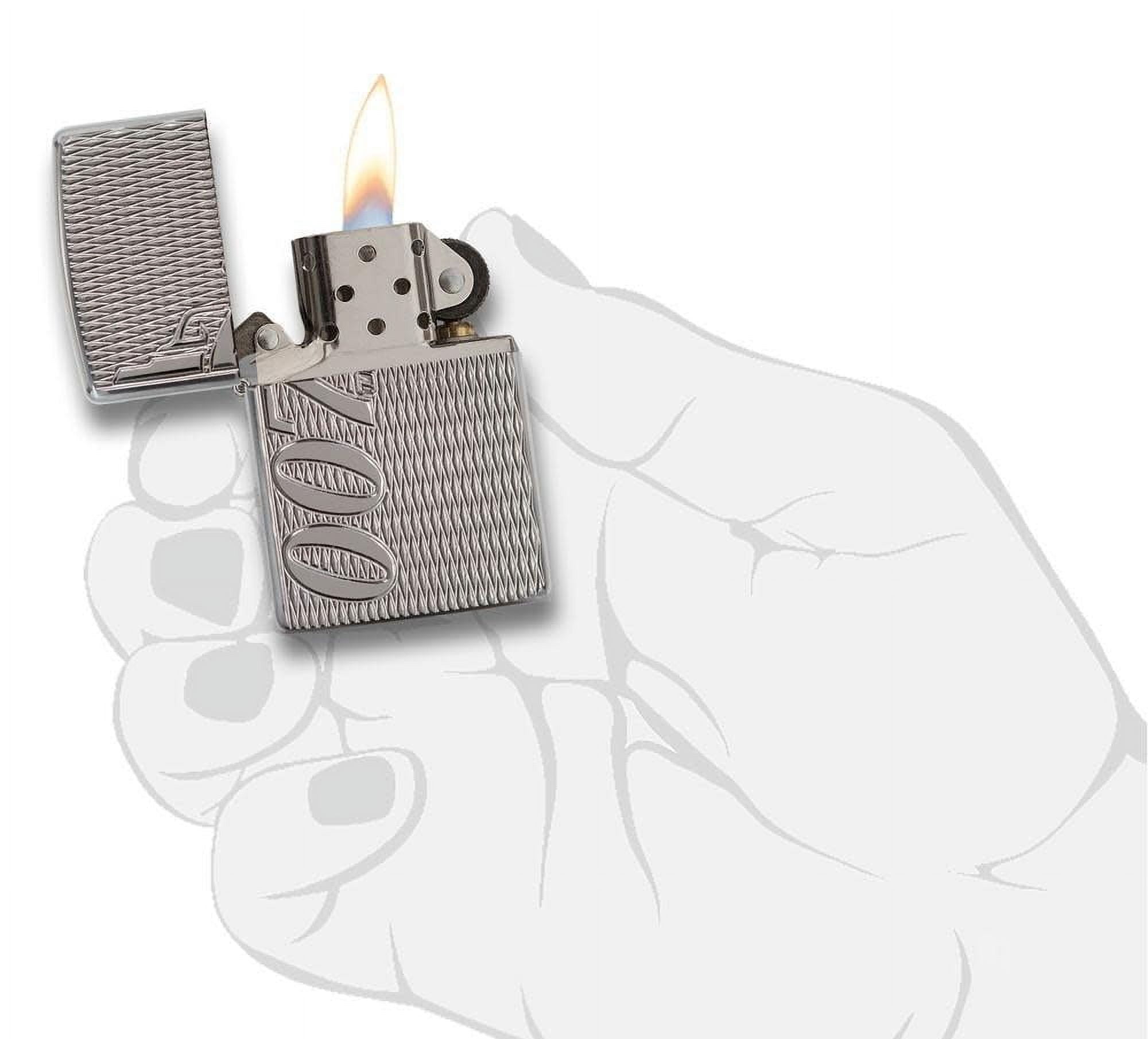 Zippo Deep Carve James Bond Armor High Polish Chrome Pocket Lighter