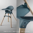 thumbnail image 5 of Trona Stokke Clikk, color azul fiordo - Trona todo en uno con bandeja + arnés - Ligera, duradera y fácil de viajar - Ergonómica con características ajustables - Ideal para 6-36 meses o hasta 33 libras, 5 of 5
