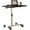Black, variant on Overbed Bedside Table with Wheels, Mobile Hospital Bedside Table with Tilting Desktop, Adjustable Height Over The Bed Table