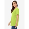 thumbnail image 3 of Woman Within Plus Size Perfect Short-Sleeve V-Neck Tunic, 3 of 6