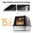 thumbnail image 7 of Xl Stainless Steel Cat Litter Box With Lid  Extra Large Enclosed For Big Cats High Sided Metal Pan Removable Lid& Scoop Odor Free Easy Cleaning Anti-urine Leakage, 7 of 7