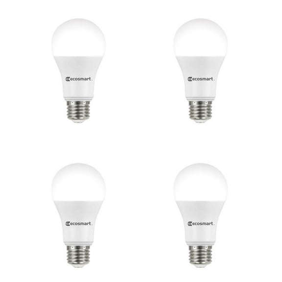 EcoSmart LED 15W (100W Equivalent) Daylight Light Bulbs, Shatter Resistant (4 Pack)