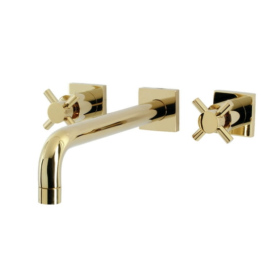 Kingston Brass KS6022DX Concord Two-Handle Wall Mount Roman Tub Faucet, Polished Brass