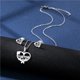 thumbnail image 2 of Luxury NEW Silver Color carnation MAMA Letter earring Necklace Set Love Heart Mom Daughter Figure Jewelry Set Mother's Day Gift Gao Jinjia LED, 2 of 2