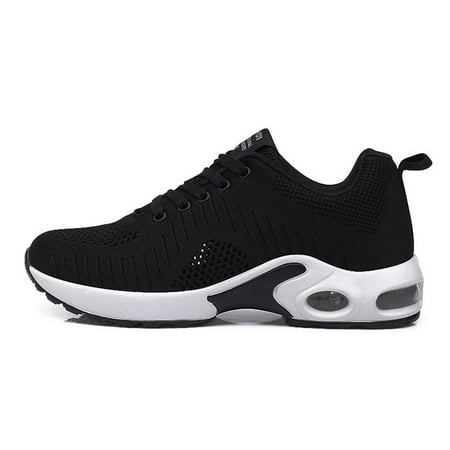 

Shopslong Running Shoes Womens Lightweight Breathable Mesh Sneakers Non Slip Resistant Gym Workout Shoes - Black 10