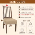 thumbnail image 3 of OKKEEY Waterproof Chair Seat Covers with Velcro Closure, 2Pcs Stretch Slipcovers for Dining Chairs, Removable Seat Cushion Protectors for Kitchen Chairs, Khaki, 3 of 10