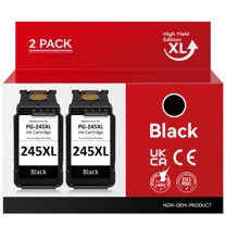 pg 245 Black Ink cartridge Compatible for Canon 245xl Black ink cartridge 245 black ink (2 Black)