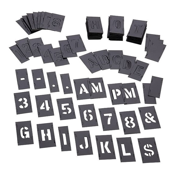 C.H. Hanson Stencil Set,Letters,Plastic,PK3 10189