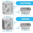 thumbnail image 4 of 4set Disposable Takeaway Pan with Transparent Lid, Rectangular Aluminum Foil Tray, Tightly Sealed, 410ml Capacity, 4 of 6