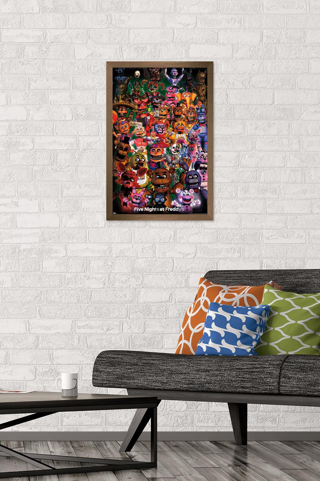 Five Nights at Freddy's - Ultimate Group Wall Poster, 14.725" x 22.375", Framed