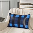 thumbnail image 2 of Imitation Silk Hair Care Pillowcase 20x30in Invisible Zipper Design Satin Pillowcase For Bedroom Living Room Sofa Hotel Midnightblue Buffalo Plaid Check Tartan Scotland_4, 2 of 8