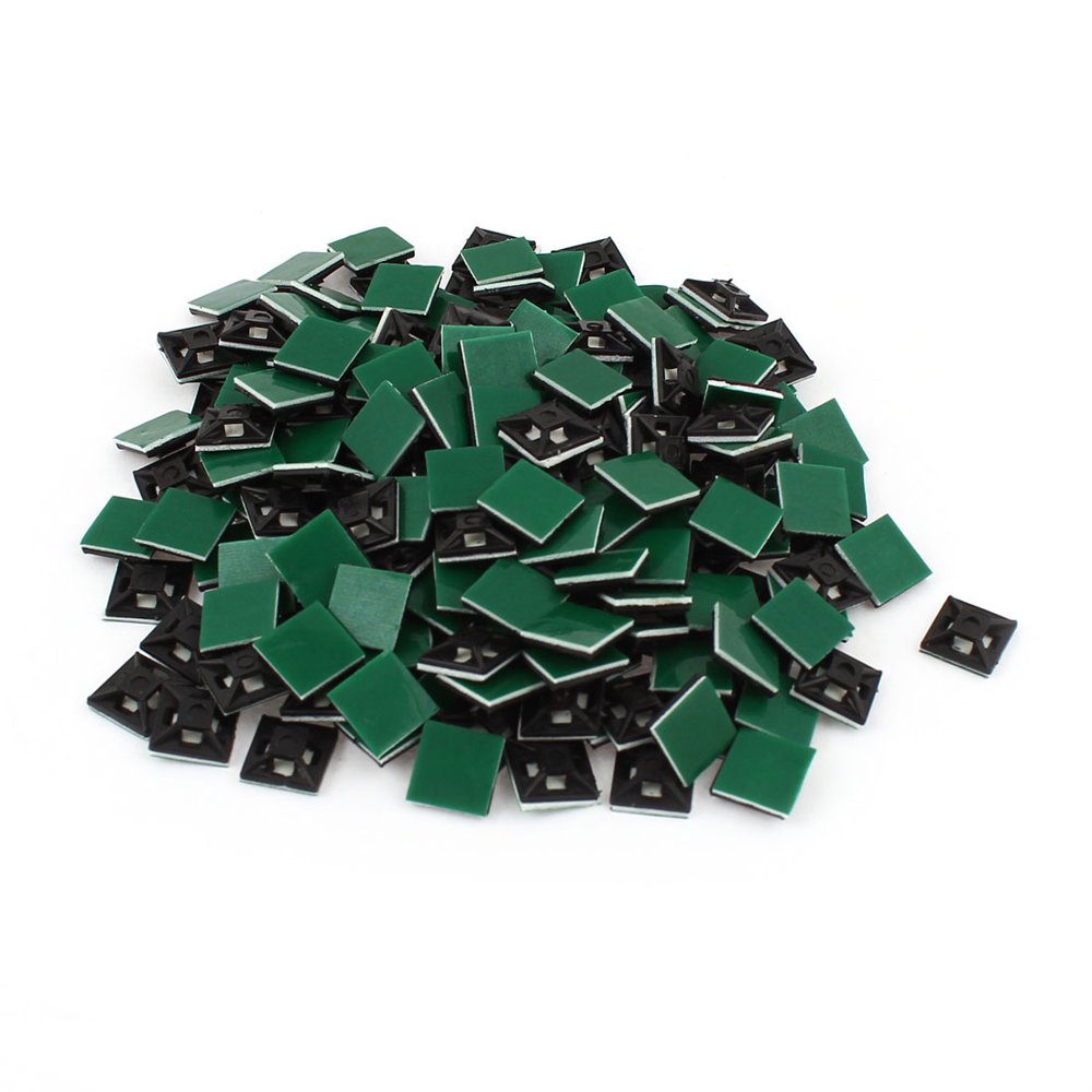 200pcs 0.47x0.47 Inch Selfadhesive Cable Tie Mount for 0.12 Inch Tie