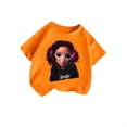 thumbnail image 1 of T-shirt à Manches Longues 2t pour Filles, Mignon Graphique Col Rond Manches Courtes Tee-Shirt d'Été Décontracté, 1 of 3