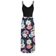 thumbnail image 3 of Vestido largo HUOGUO con cuello en V sin mangas y estampado de mariposas para mujer, 3 of 4