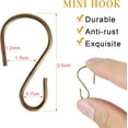 thumbnail image 2 of Mini S Hook 1 Inch Metal Hanging Hooks S Shaped Iron Wire Hook Hanger Mini Ornament Storage Hooks for Valentine's Day Decor Hanging Pot Plant Jewelry Keychain (Bronze Color, 120 Pcs), 2 of 5