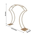 thumbnail image 3 of Efavormart 38" Gold Metal Floral Arch Frame Wedding Table Centerpiece Stand With Curvy Design, Large Table Display Or Aisle Prop, 3 of 11