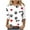 Black, variant on HomeGardon 3/4 Length Sleeve Womens Tops,Womens Shirts Fashion Women's Casual Print Round Neck T-shirt Top Blouse,S-XXL